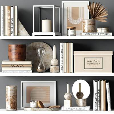 现代书籍蜡烛饰品摆件-ID